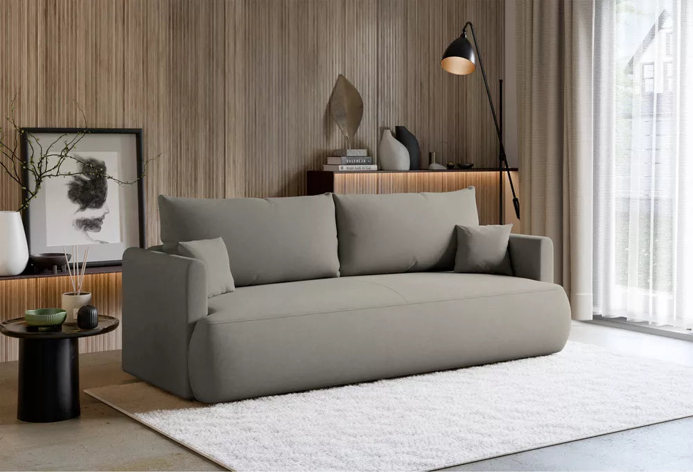 Trivietė sofa Ovo mini, šviesiai pilka