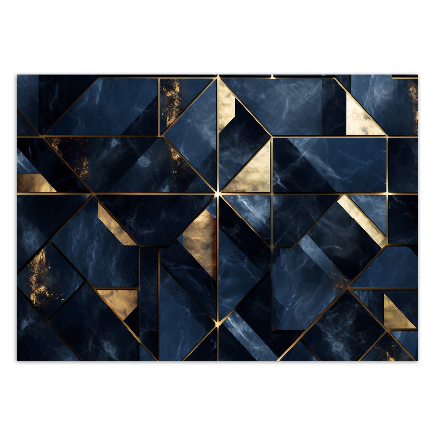 Fototapetai, Mėlynas marmuras 3D