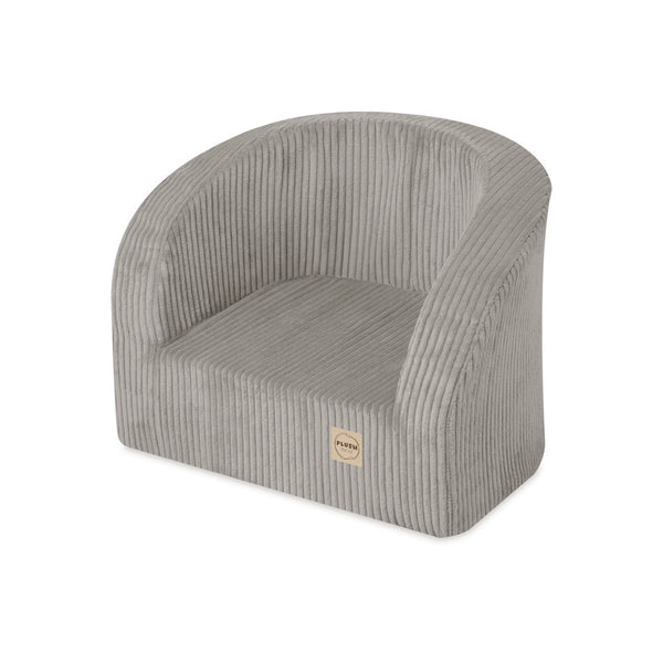 Vaikiškas fotelis Plush Nest, smėlio, premium velvetas
