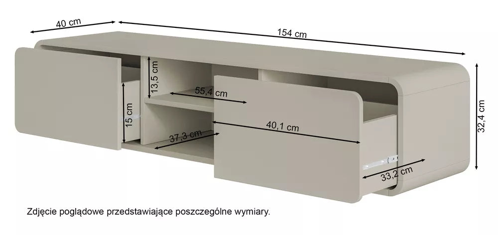 TV spintelė Oro, kašmyro spalvos