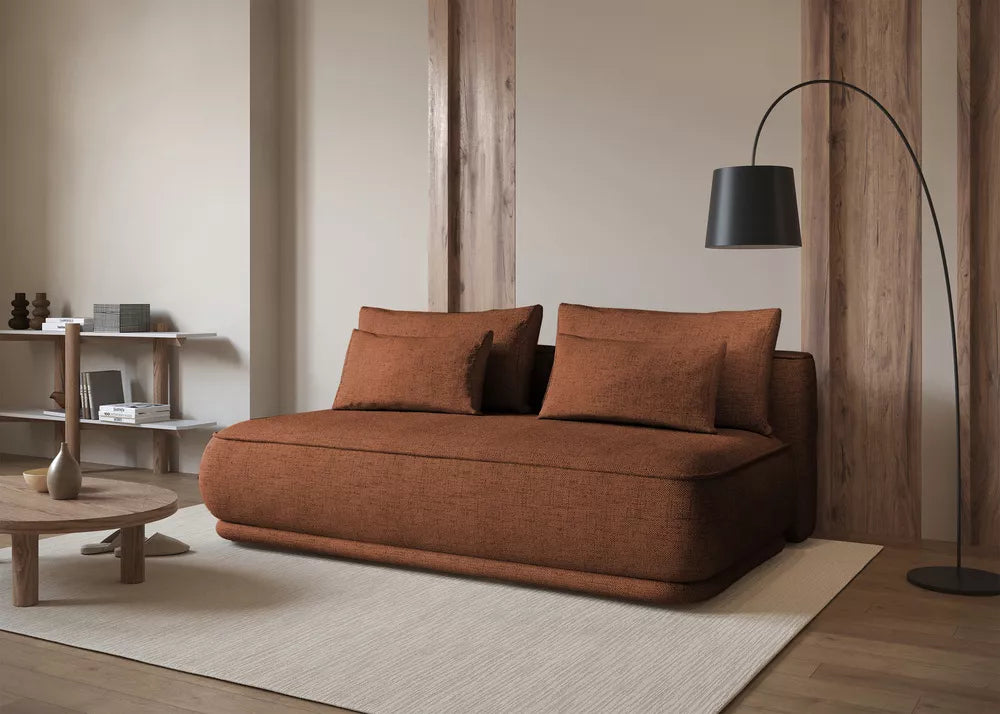 Trijų vietų sofa-lova Leanno, vario spalvos