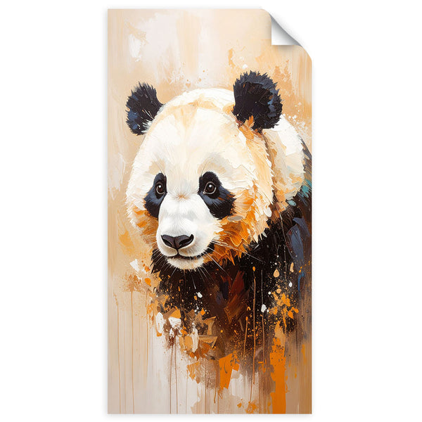 Lipni plakatas, Panda Animal kaip nudažyta