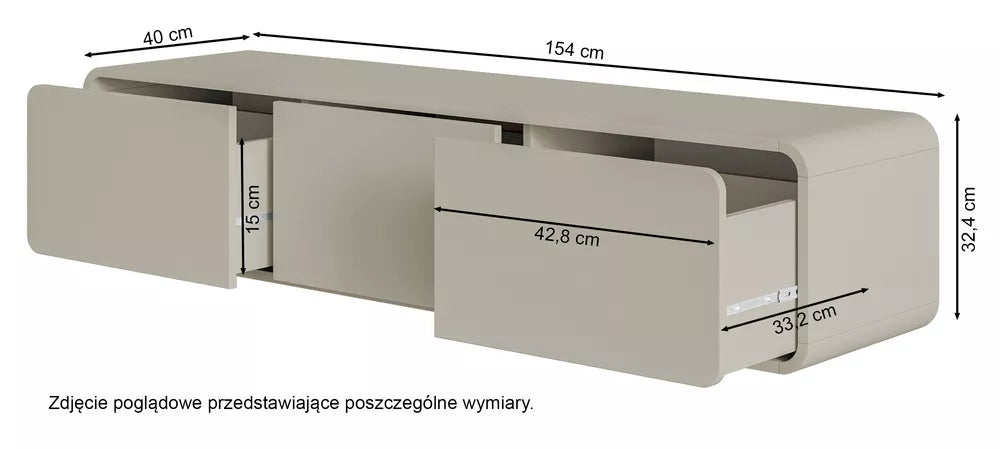 TV spintelė Oro, juoda