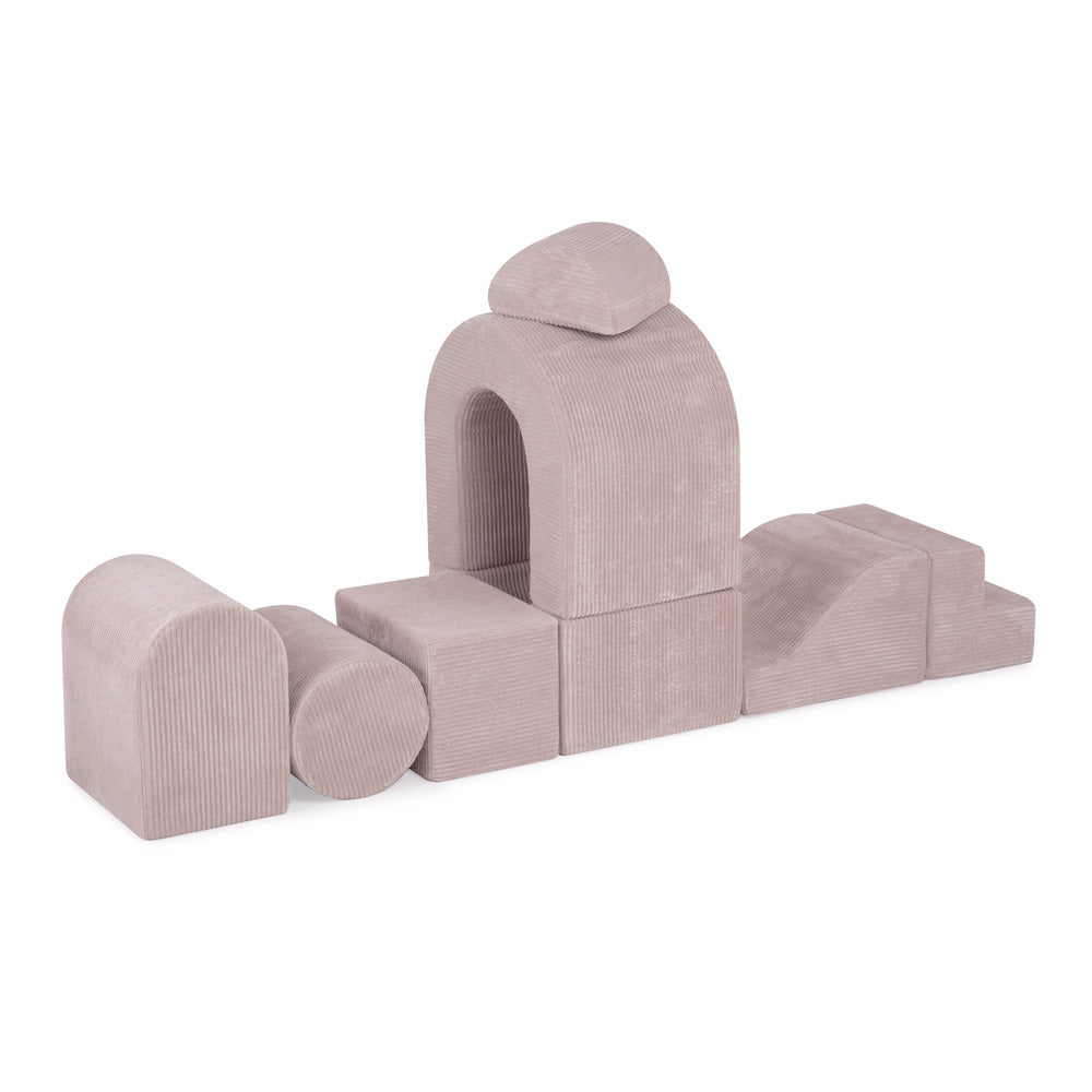 Žaidimų pilis Plush Nest, šviesiai rožinė, premium velvetas, 150 kamuoliukų