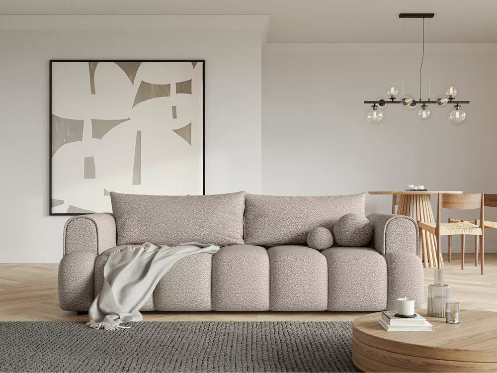 Trivietė sofa Dandelino, šviesiai smėlinė