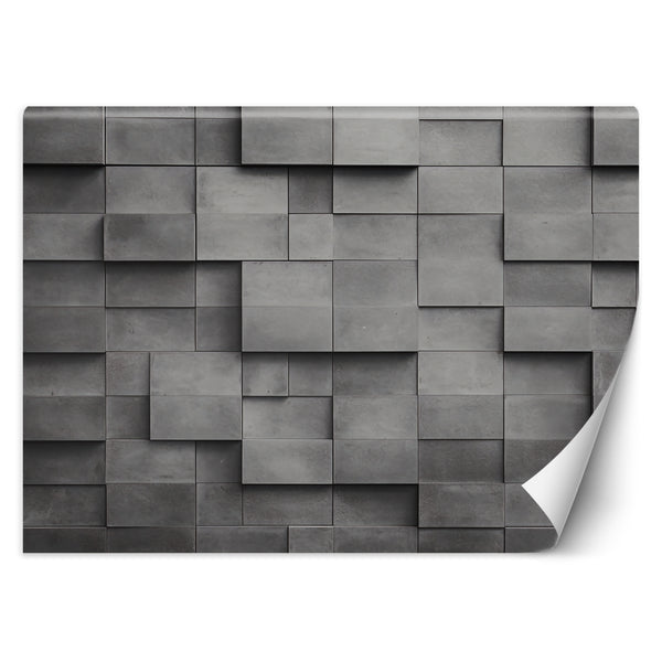 Fototapetai, Betono sienos kubas 3D