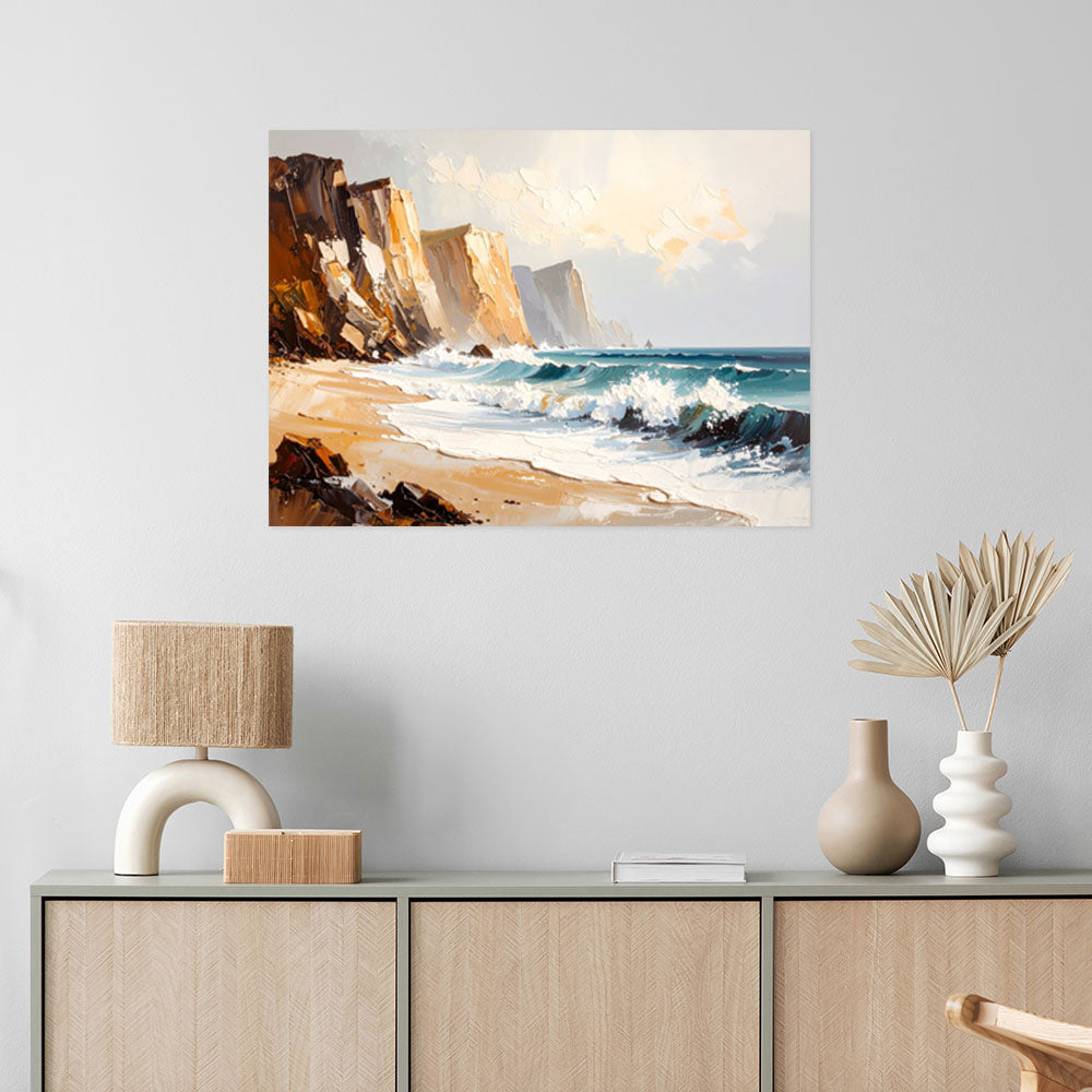 Klijuojamas plakatas, Rocks Beach Sea tarsi nutapyta