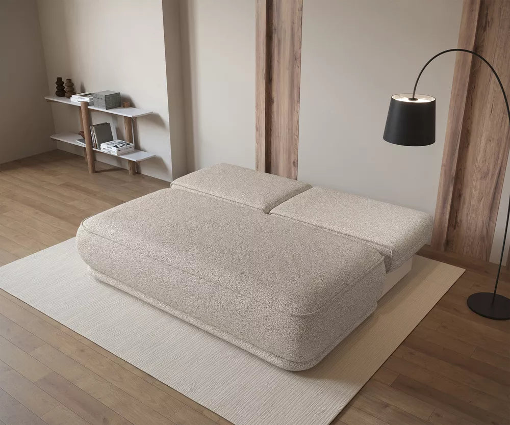 Trivietė sofa Leanno, smėlinė