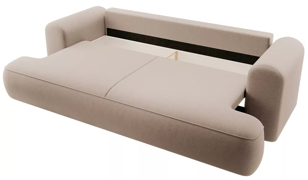 Trivietė sofa Ovo, smėlinė
