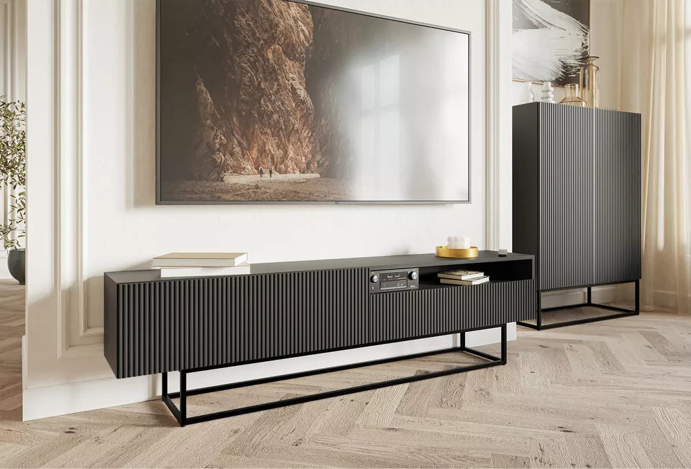 TV komoda Veldio, juoda