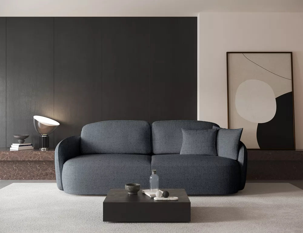 Trivietė sofa Savoy, tamsiai pilka
