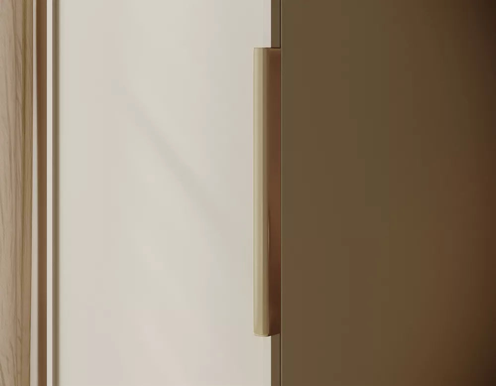Vienų durų spinta Frame, pilkai smėlinė