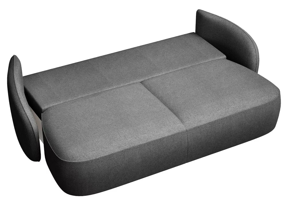 Trivietė išskleidžiama sofa Savoy, tamsiai pilka