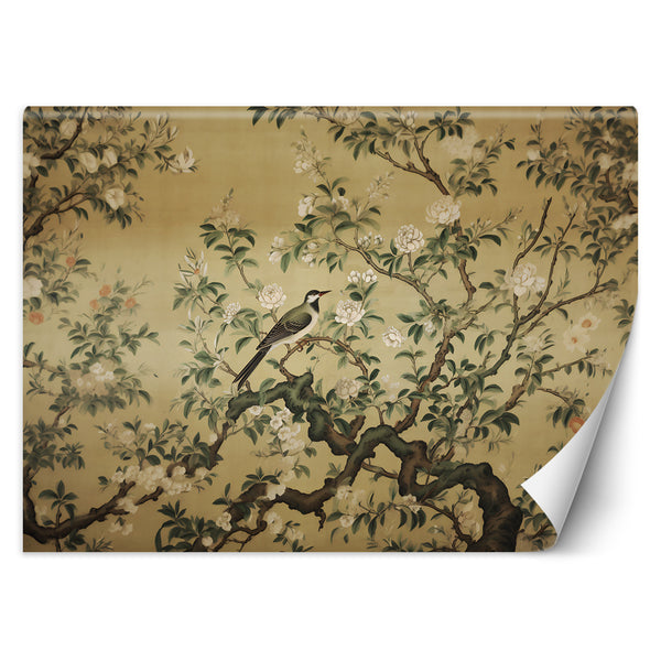 Fototapetai, Paukštis Abstraktus chinoiserie