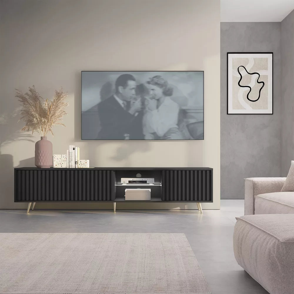 TV spintelė Bello, juoda