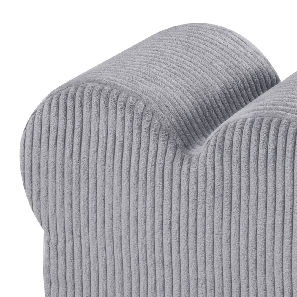 Pufas Meškiukas Plush Nest 46×25 cm, pilka, premium velvetas