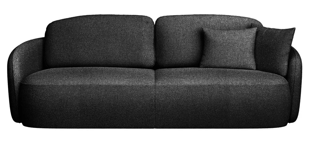 Trivietė išskleidžiama sofa Savoy, juoda