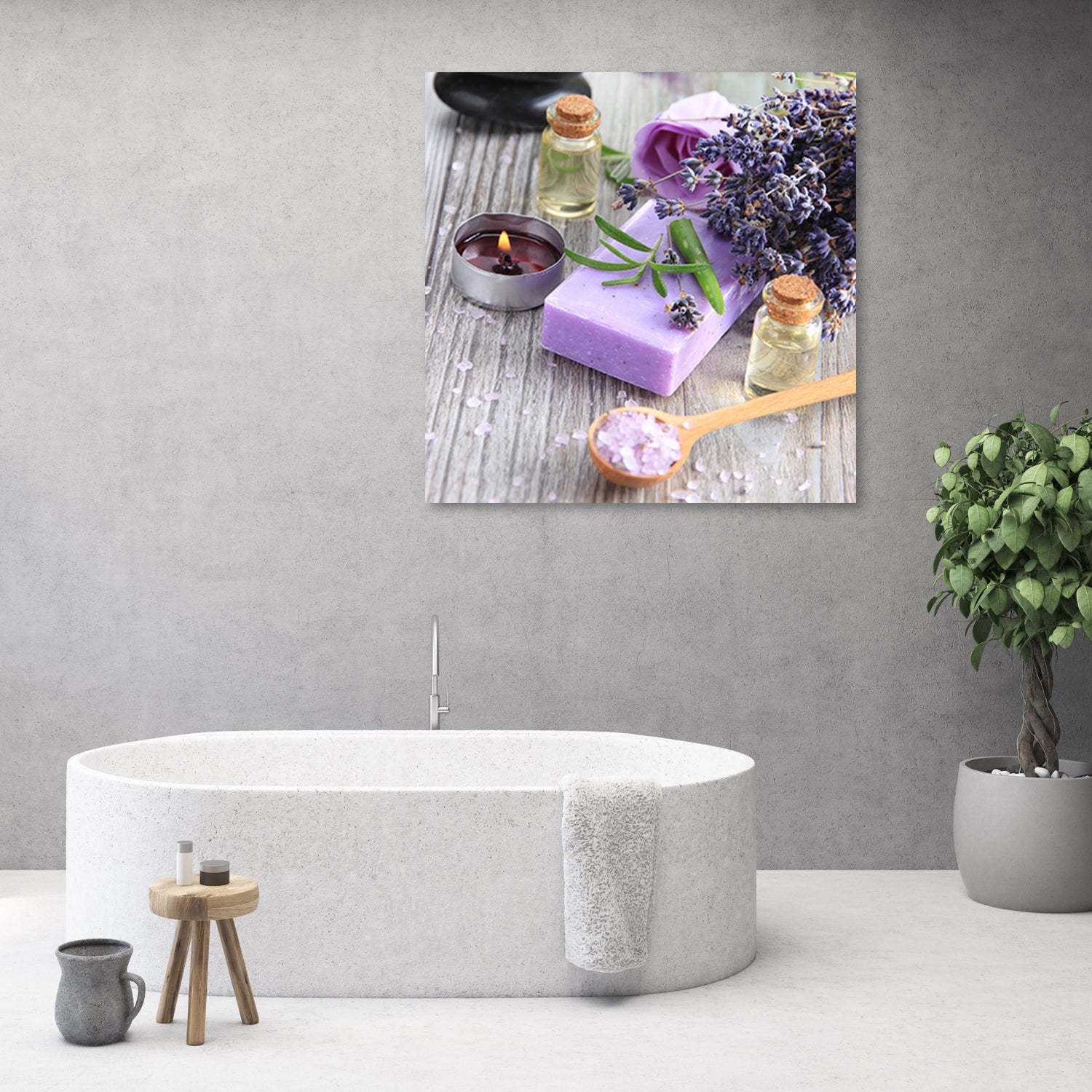 Paveikslas Ant Drobės, „Zen Spa“ purpurinis muilas