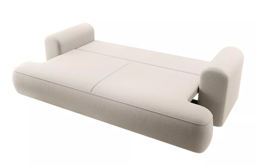Trivietė sofa Ovo, šviesiai smėlinė