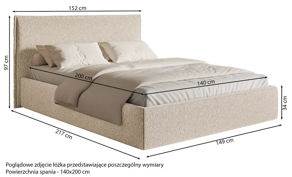 Lova Softie Slim, smėlinė, 140x200 cm