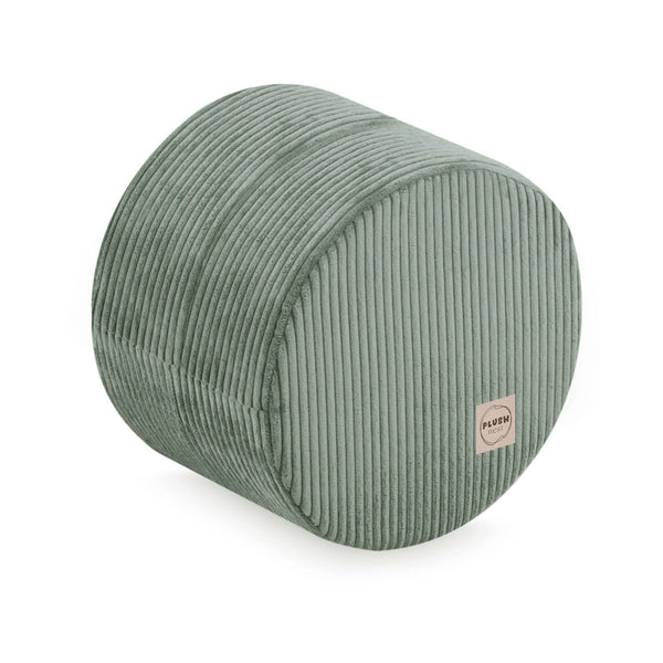 Apvalus pufas Plush Nest 40×30 cm, žalia, premium velvetas