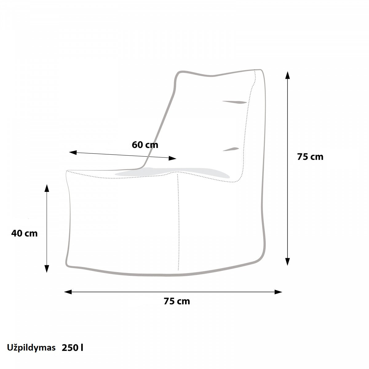 Sėdmaišis-fotelis SOLID