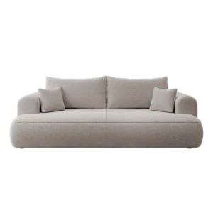 Trivietė sofa-lova Ovo, tamsiai smėlinė