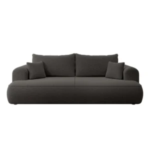 Trivietė sofa-lova Ovo, tamsiai pilka