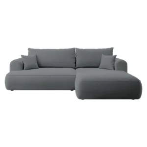 L-formos kampinė sofa su miegamąja funkcija Ovo su patalynės dėže Castel 93 dešininė