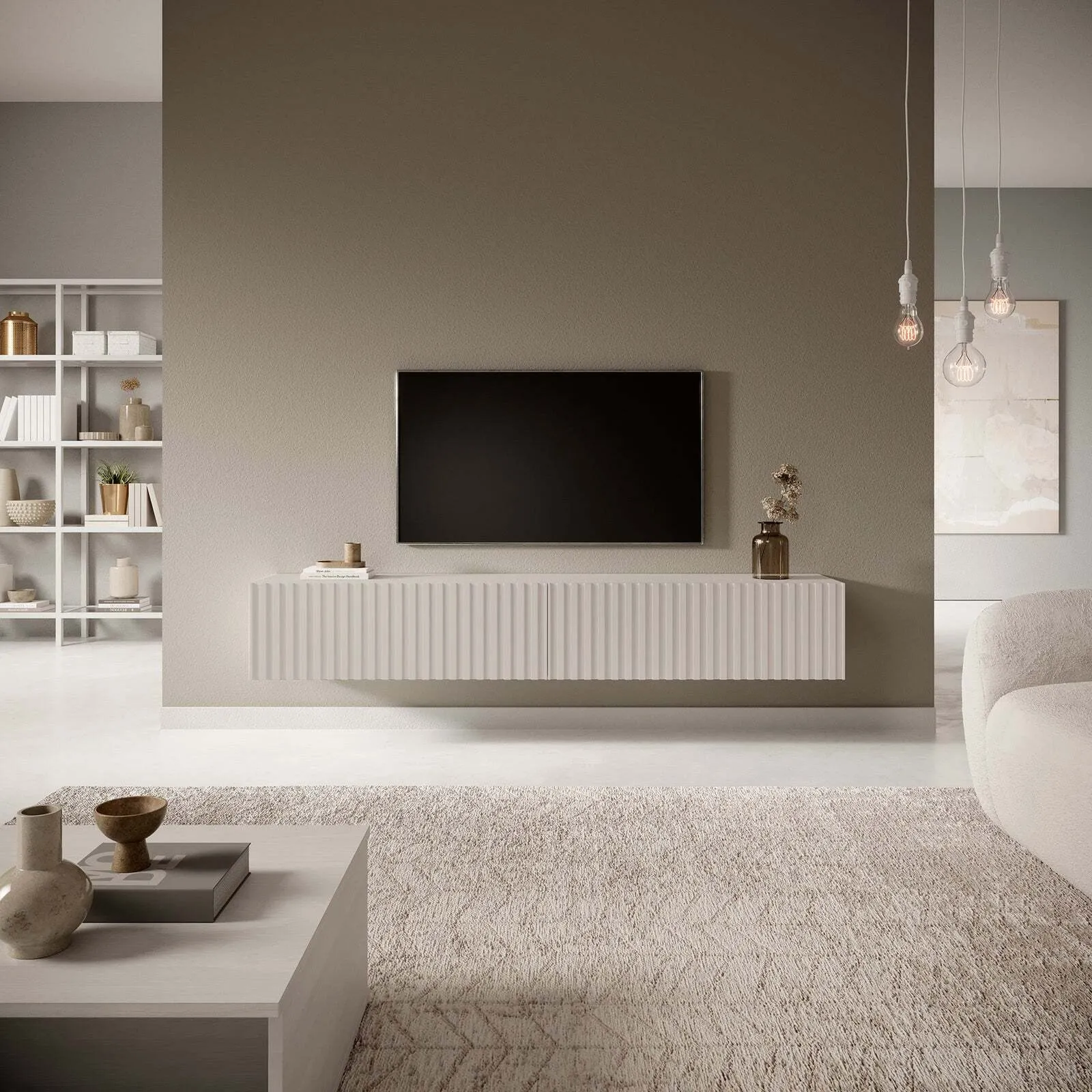 TV spintelė Telire, pilkai smėlinė - Image 2