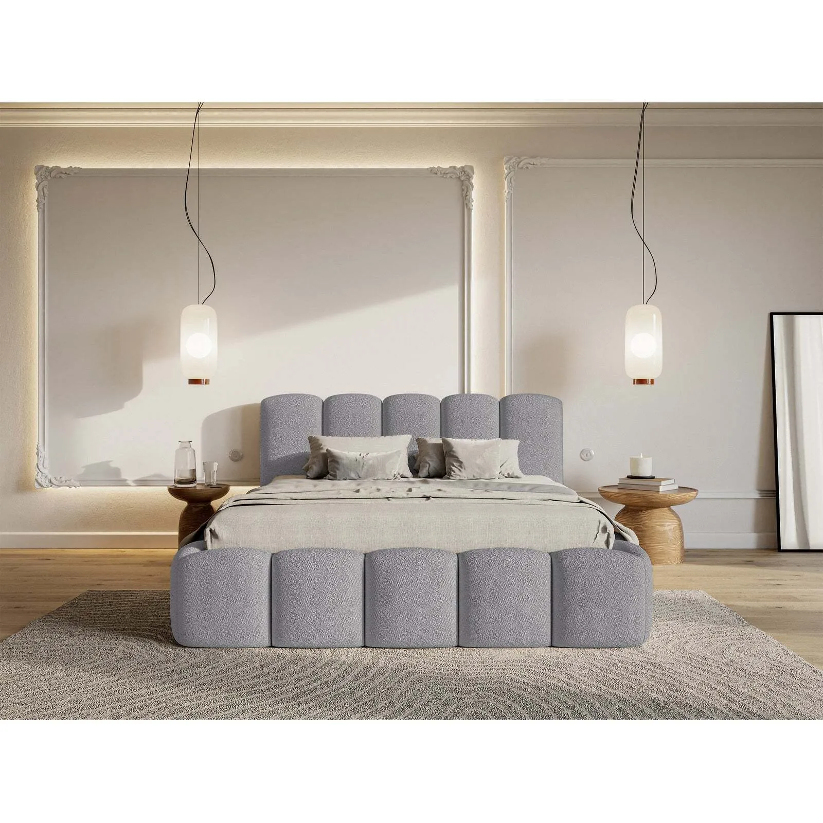 Lova Cloudy II, pilka, 180x200 cm - Image 2