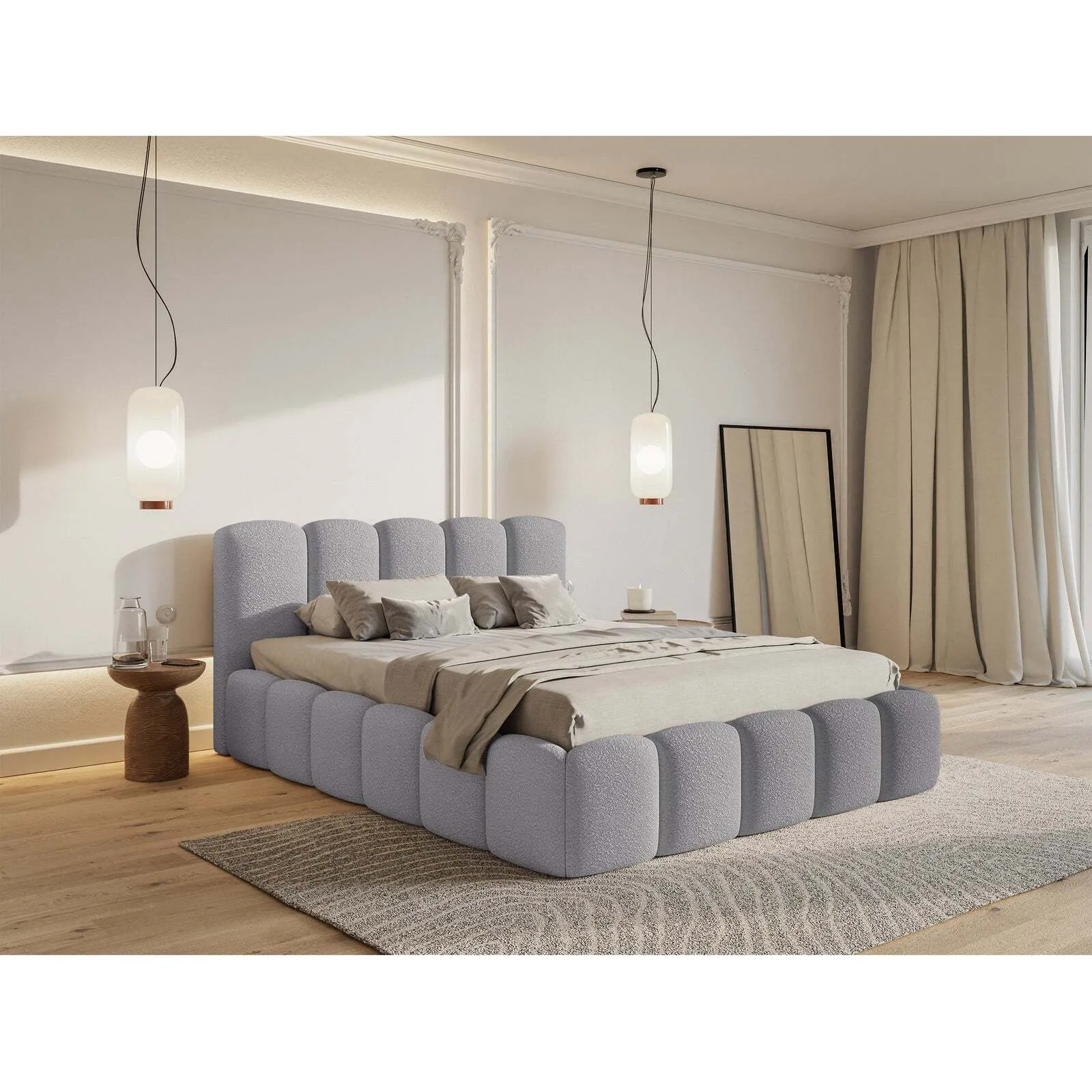 Lova Cloudy II, pilka, 180x200 cm - Image 3