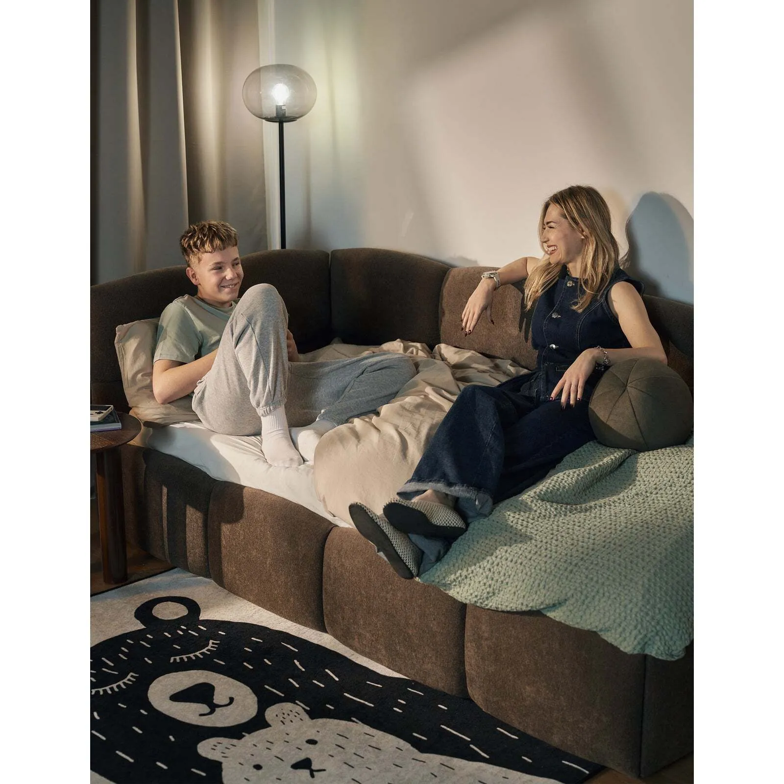 Jaunuolio lova Cloudy, ruda, 90x200 cm - Image 6