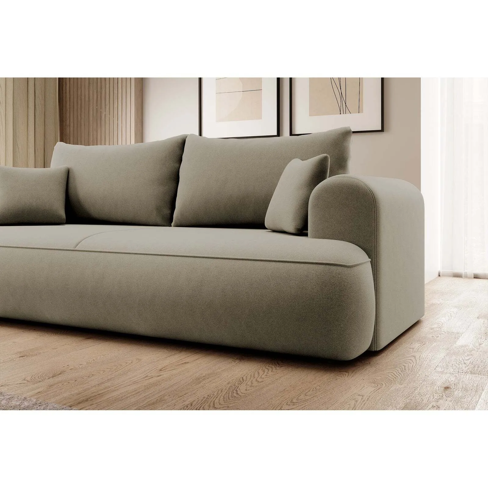 Trivietė sofa Ovo, smėlinė - Image 3
