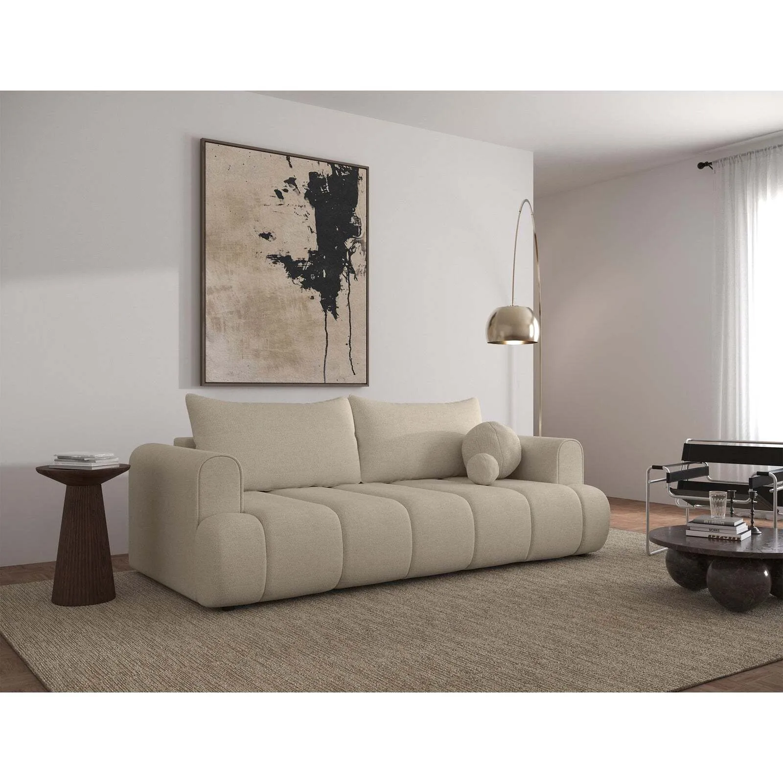 Trivietė sofa Dandelino, šviesiai smėlinė - Image 3
