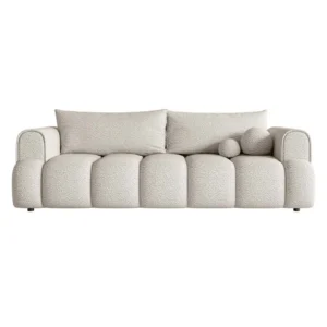 Trivietė sofa su miegojimo funkcija Dandelino, kreminė
