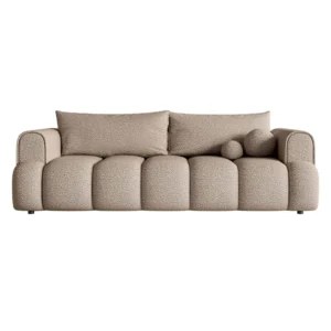 Trivietė sofa su miegojimo funkcija Dandelino, šviesiai ruda
