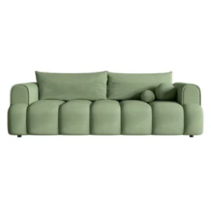 Trivietė sofa Dandelino, eukalipto spalvos