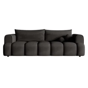 Trivietė sofa Dandelino, grafitinė