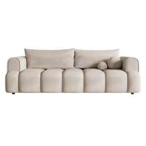 Trivietė sofa Dandelino, pilkai smėlinė