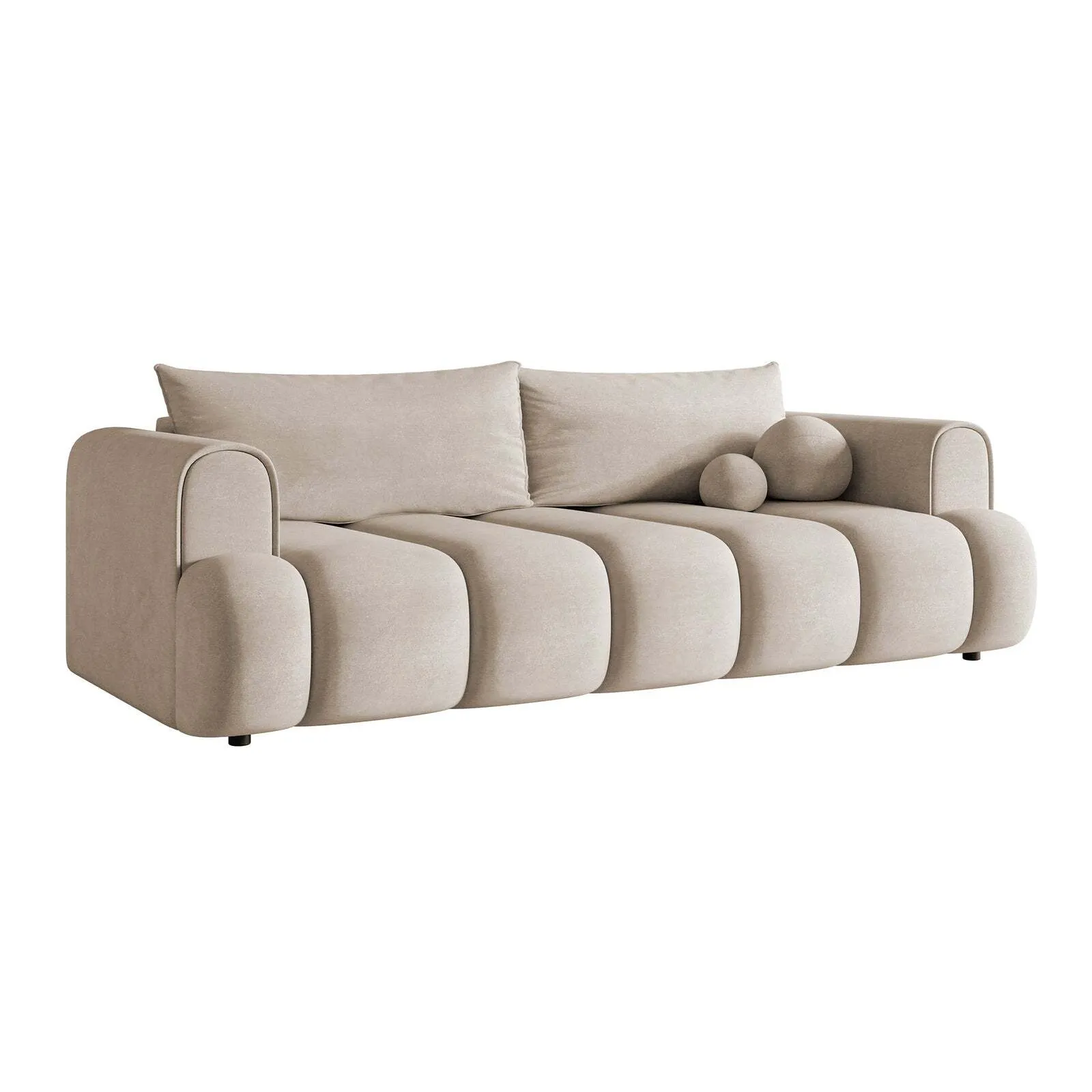 Trivietė sofa Dandelino, pilkai smėlinė - Image 4