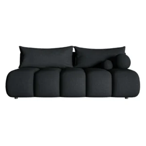 Trivietė sofa Dandelino Mini, juoda