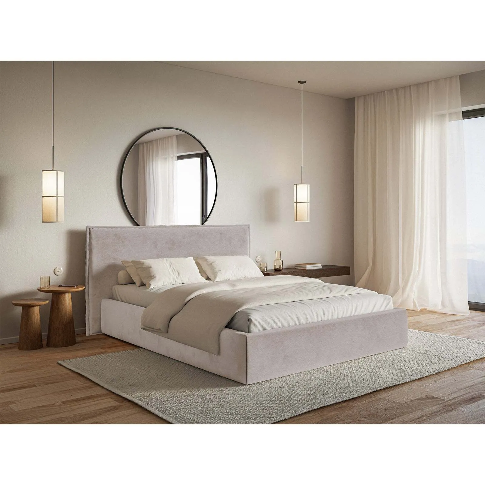 Lova Softie, pilkai ruda, 180x200 cm - Image 2