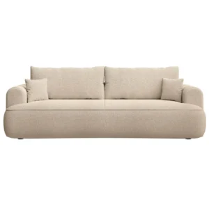 Trivietė sofa-lova Ovo, šviesiai smėlinė