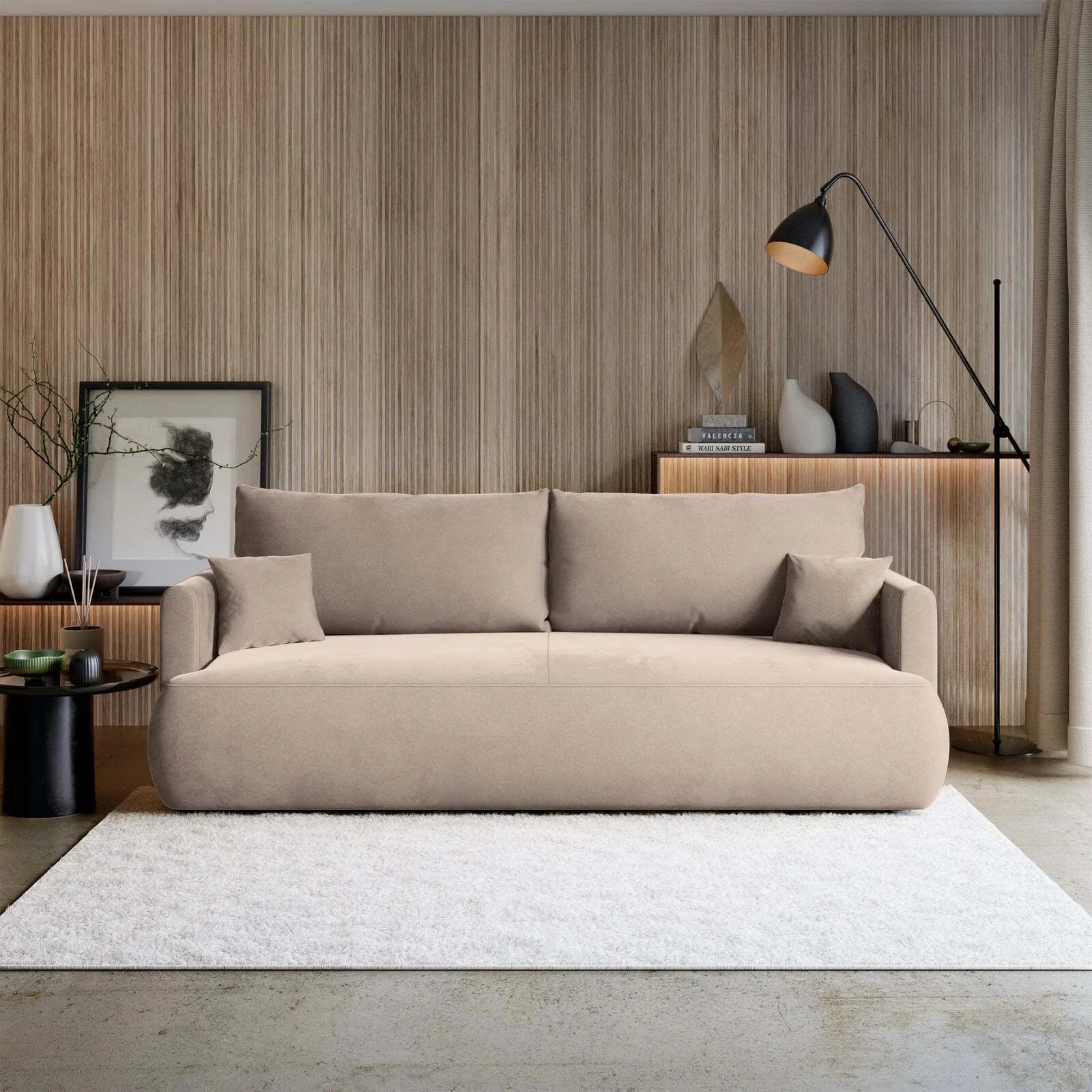 Trivietė sofa Ovo mini, smėlinė - Image 2