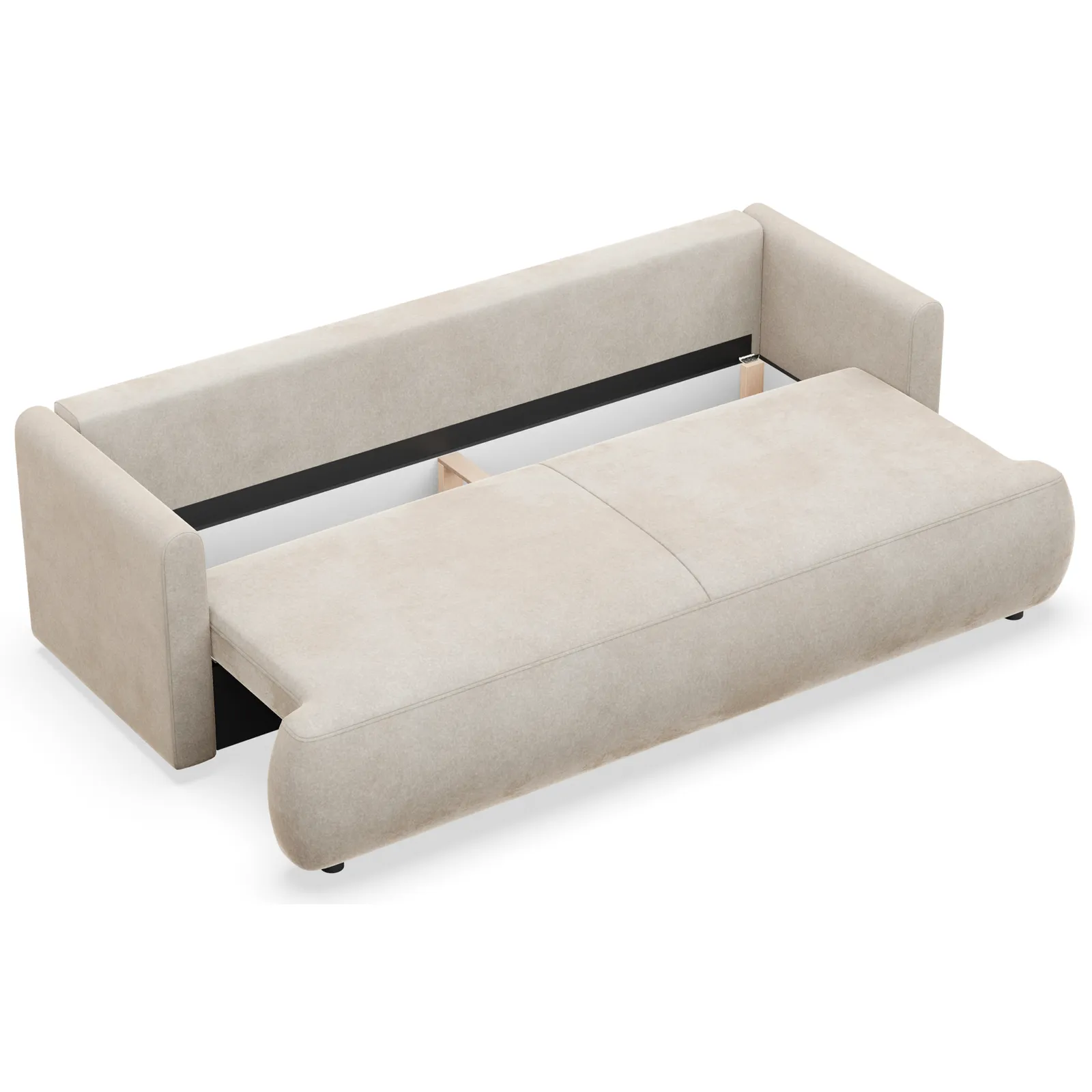 Trivietė sofa Ovo mini, kreminė - Image 4