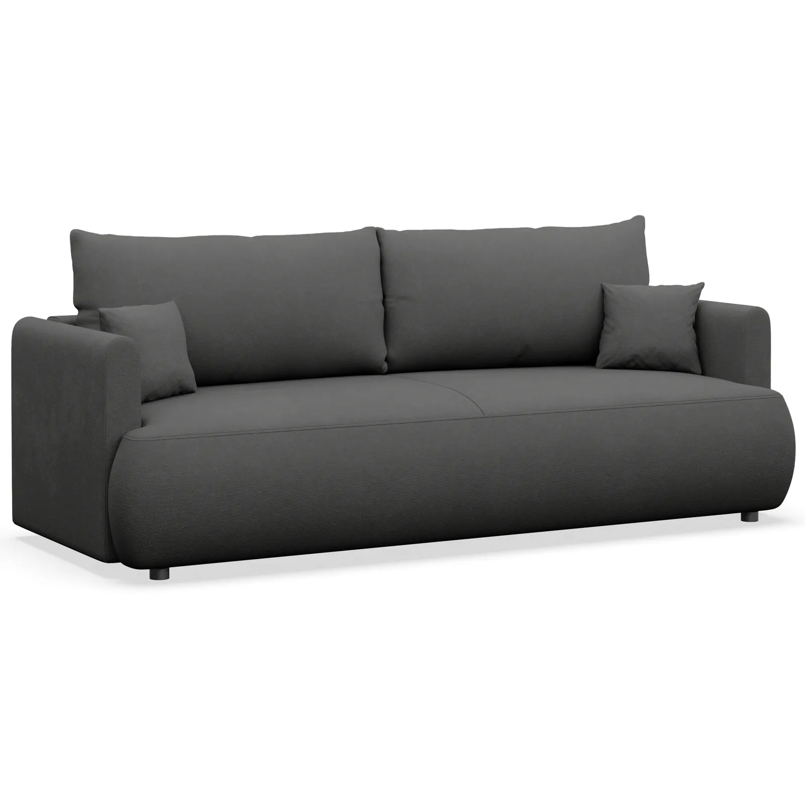 Trivietė sofa Ovo mini, tamsiai pilka - Image 6