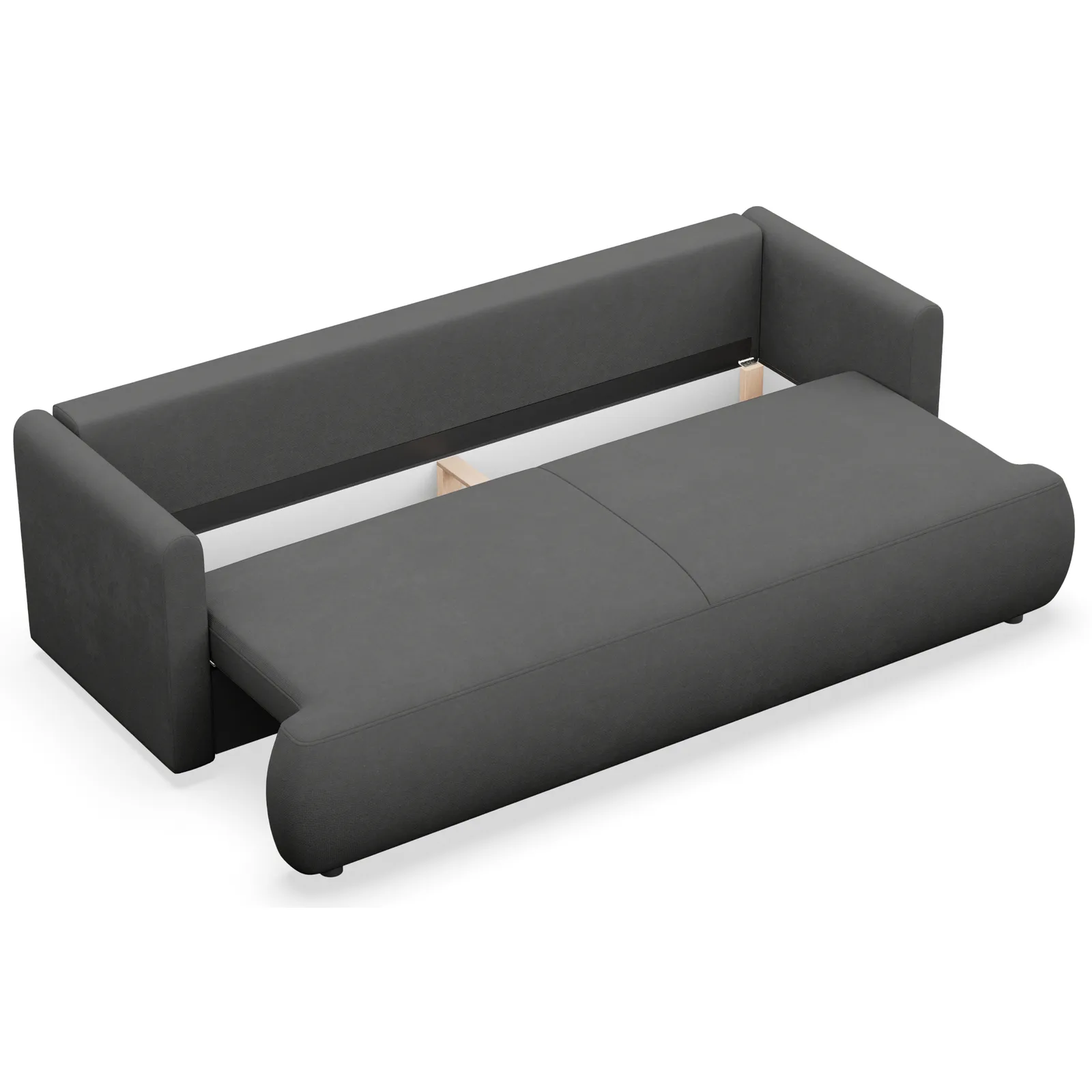 Trivietė sofa Ovo mini, tamsiai pilka - Image 4