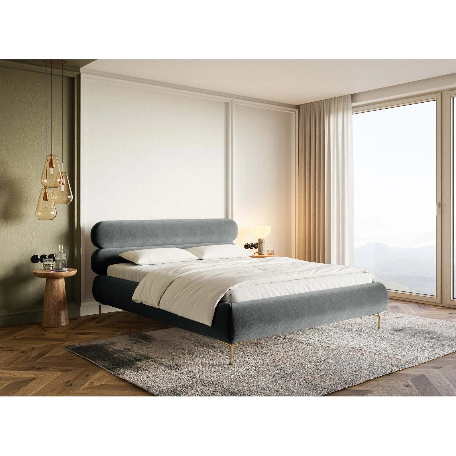 Lova Roule, pilka, 140x200 cm - Image 3