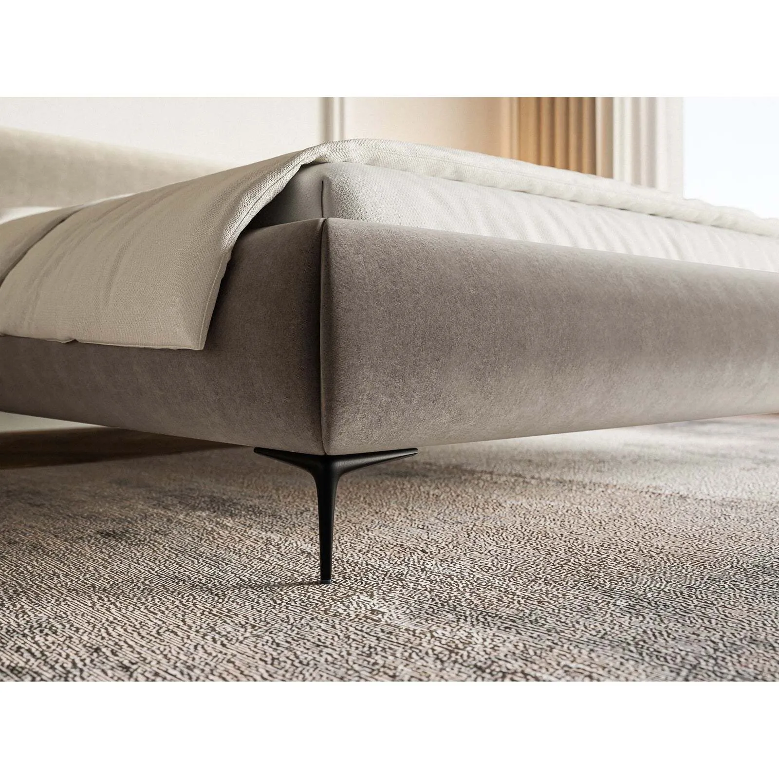 Lova Roule, pilkai smėlinė, 160x200 cm - Image 4
